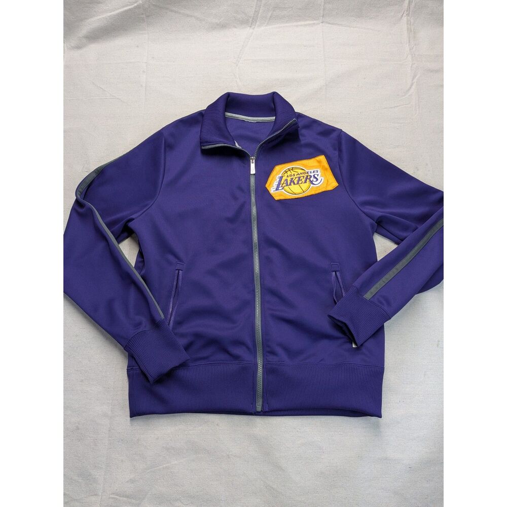 Y2K Sporty Lakers Size Unknown Nike Full Zip Track Jacket Championship Patches